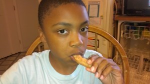 Gabe claiming the last of the Churros.