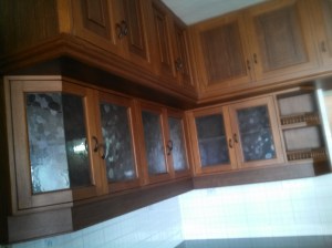 Tons of cabinets in the kitchen! And granite counter tops. This woman used products of great quality and she took great care of her home and it shows.